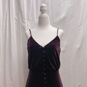 Velvet Dress Burgundy